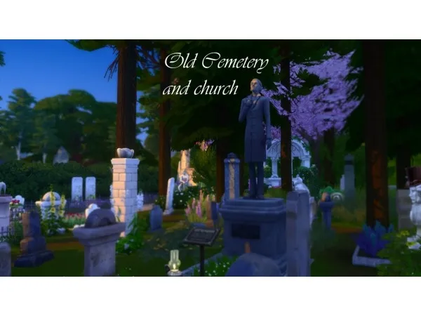 Alpha ilyawhitegreen Old cemetery and church - The Sims 4 Custom Content