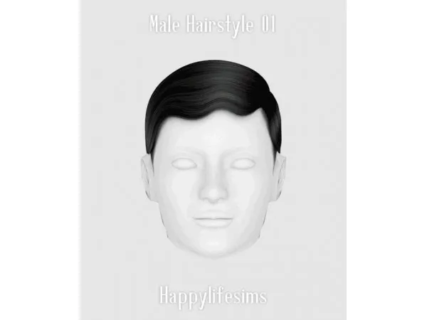 Alpha [Lonelyboy] Male Hairstyle 01 - The Sims 4 Custom Content