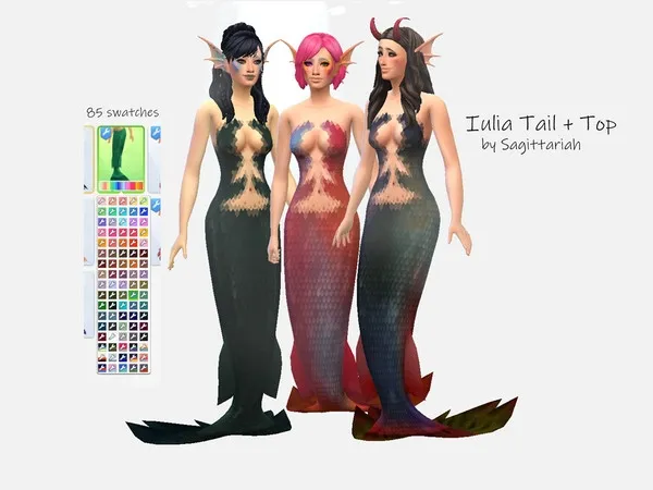 Maxis Match Iulia Mermaid Tail - The Sims 4 Custom Content