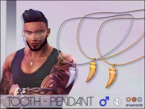Maxis Match mathcopesims Tooth Pendant - The Sims 4 Custom Content