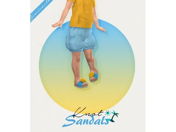 Alpha simiracle Knot Sandals Toddler Version - The Sims 4 Custom Content