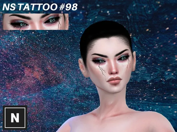 NS Tattoo 98 PARASITE SCLERA - The Sims 4 Custom Content