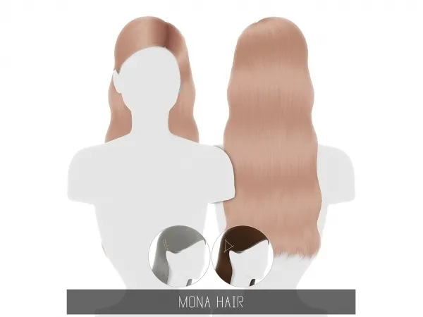 Alpha MONA HAIR - The Sims 4 Custom Content