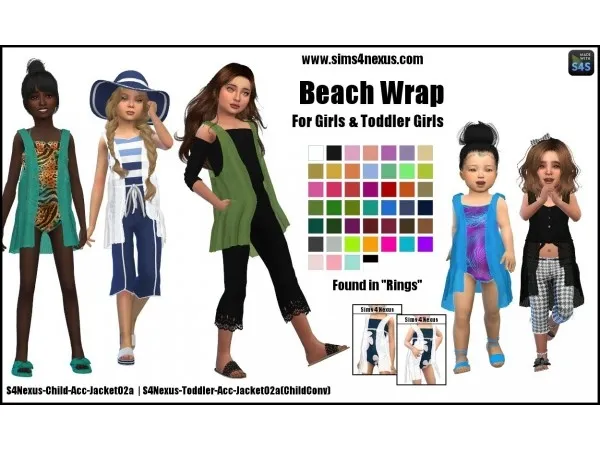 Alpha sims4nexus Beach Wrap For Ladies of All Ages - The Sims 4 Custom Content
