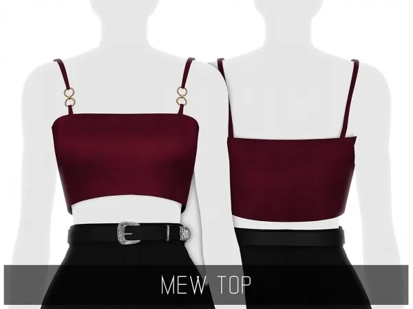 Alpha MEW TOP by simsfinds - The Sims 4 Custom Content