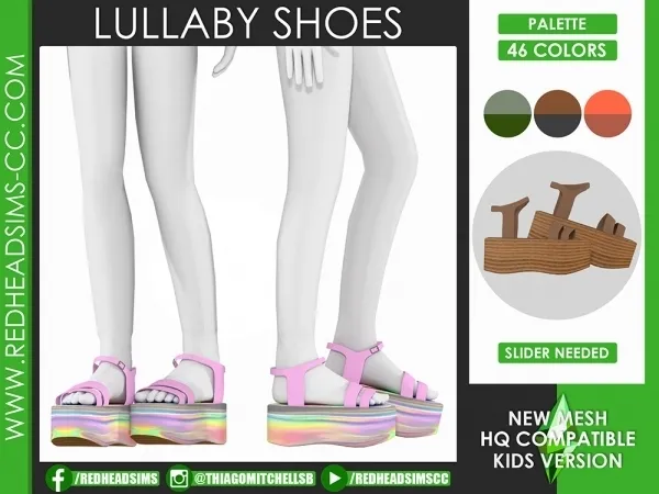 Alpha LULLABY SHOES KIDS - The Sims 4 Custom Content