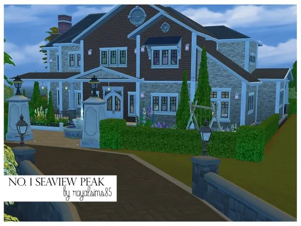 Maxis Match Seaview Peak Family Home by royalsims85 - The Sims 4 Custom Content