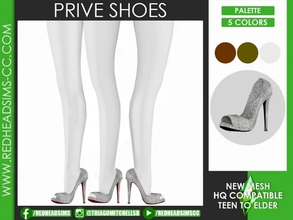 Maxis Match PRIVE SHOES - The Sims 4 Custom Content