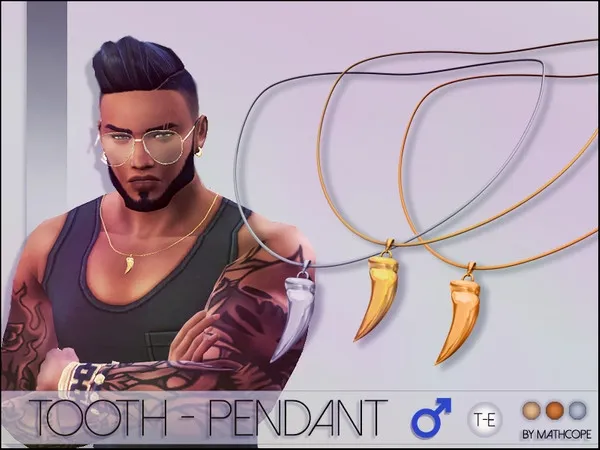 Maxis Match Mathcope Tooth Pendant - The Sims 4 Custom Content