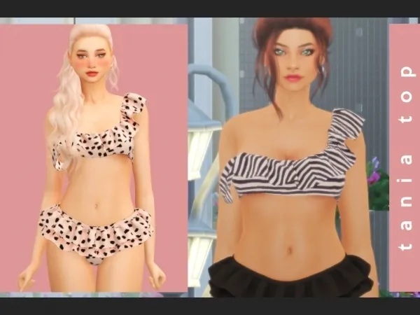 Alpha Tania Bikini Top by daisypixels - The Sims 4 Custom Content