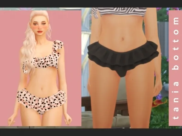 Alpha Tania Bikini Bottom by daisypixels - The Sims 4 Custom Content