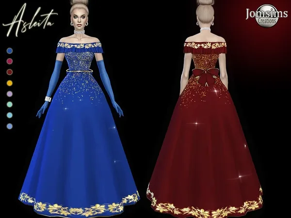 Maxis Match Asleita dress - The Sims 4 Custom Content