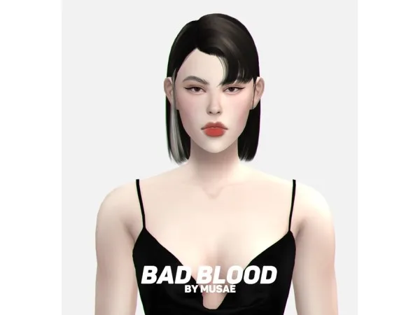 Alpha Bad Blood Hair by thesimsresource - The Sims 4 Custom Content