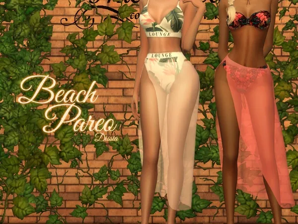 Alpha Beach Pareo (Accessory) - The Sims 4 Custom Content