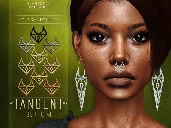 Maxis Match Blahberry Pancake Tangent Septum - The Sims 4 Custom Content