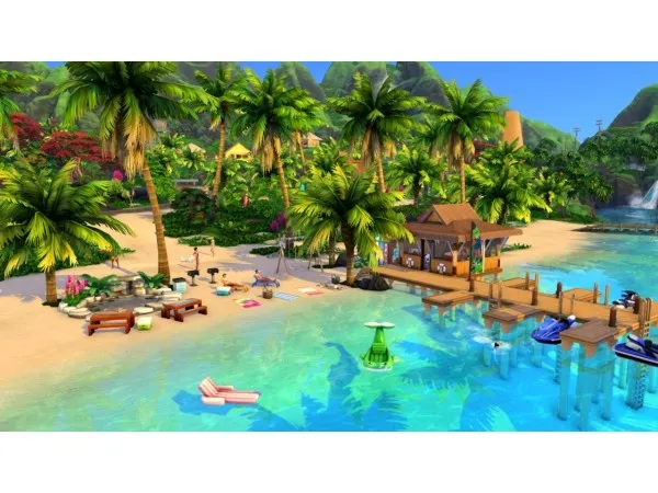Maxis Match candsims Ohanali Beach ( BEACH SULANI NO ) - The Sims 4 Custom Content