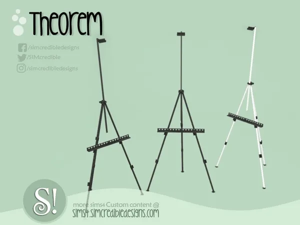 Theorem Study Easel - The Sims 4 Custom Content