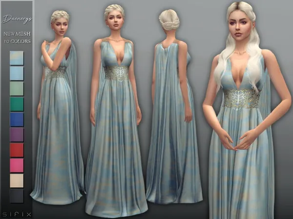 Alpha Daenerys Dress - The Sims 4 Custom Content