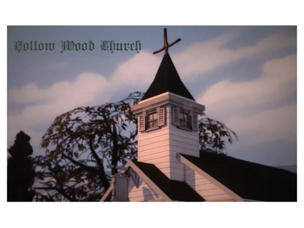 Maxis Match leafvy Hollow Wood Church - The Sims 4 Custom Content