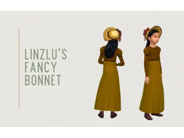 Maxis Match peebsplays Linzlus Fancy Bonnet Conversion - The Sims 4 Custom Content