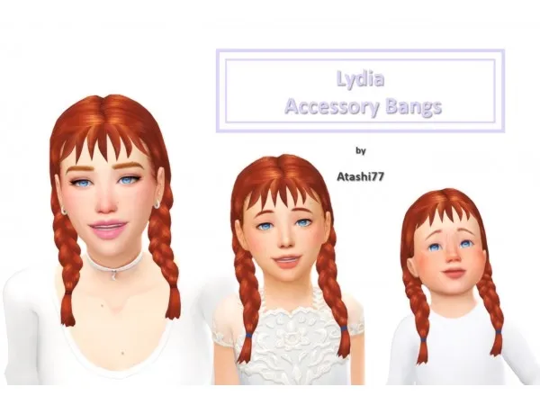 Maxis Match atashi77 Lydia Accessory Bangs - The Sims 4 Custom Content