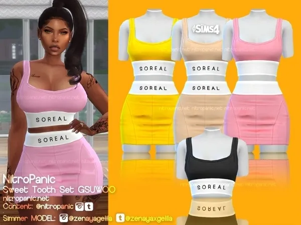 Alpha Sweet Tooth Set (TOP) GSUWOO - The Sims 4 Custom Content