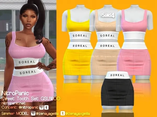 Alpha Sweet Tooth Set (BOTTOM) GSUWOO - The Sims 4 Custom Content