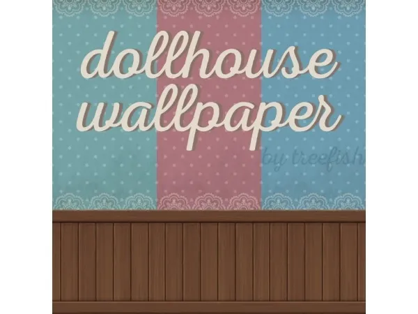 Maxis Match treefish Dollhouse Wallpaper - The Sims 4 Custom Content