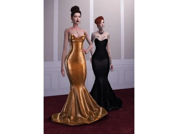 Alpha Laura Dress - The Sims 4 Custom Content