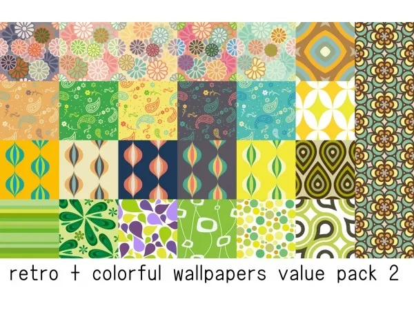 retro + colorful wallpapers value pack 2 by Feelshy