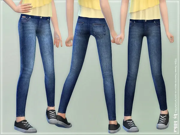 Maxis Match Skinny Jeans for Girls 06 - The Sims 4 Custom Content