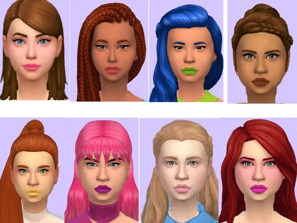 Maxis Match No Lip Liner Recolor (Get Together) - The Sims 4 Custom Content