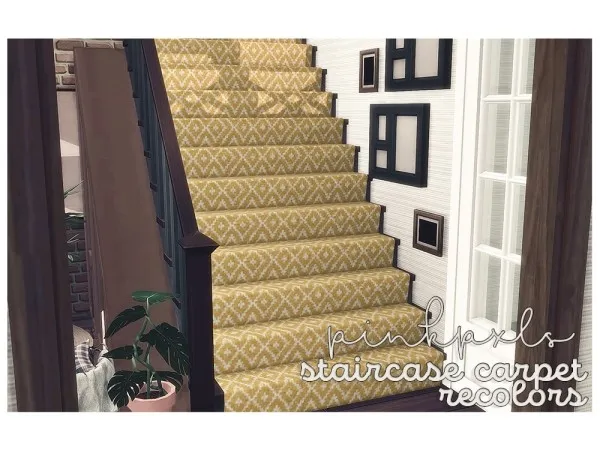 Maxis Match [pinkpxls] manor stair carpet recolor set - The Sims 4 Custom Content