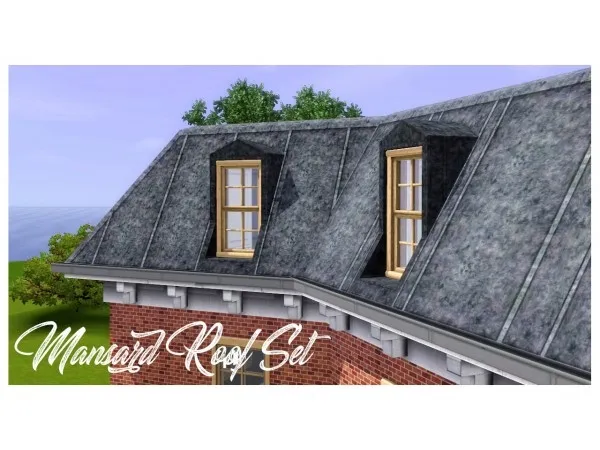 grandelama Mansard Roof Set for - The Sims 3 Custom Content