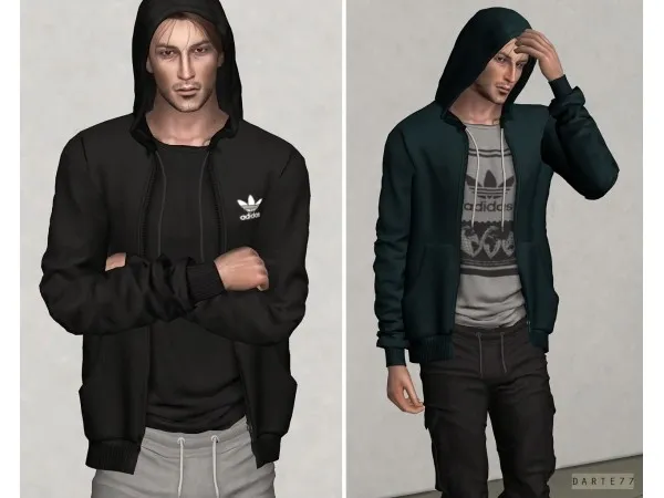 Alpha Zip Up Hoodie by simsfinds - The Sims 4 Custom Content