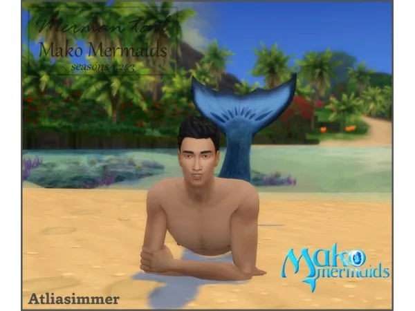 Alpha Mako merman tail by atliasimmer - The Sims 4 Custom Content