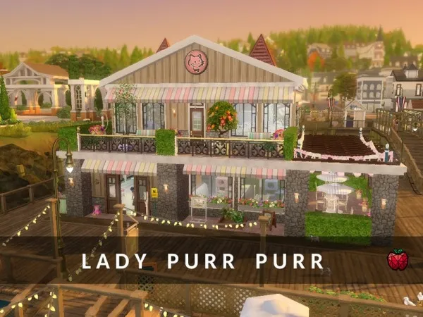 Maxis Match ady Purr Purr Cat Cafe NO by melanieapples - The Sims 4 Custom Content