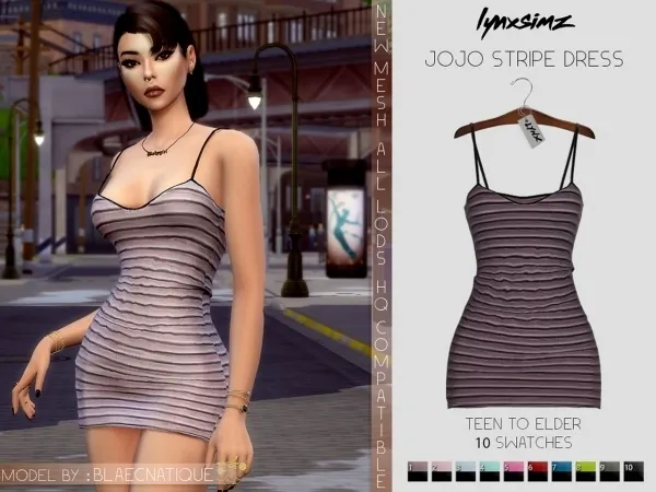 Alpha lynxsimz Jojo Dress - The Sims 4 Custom Content