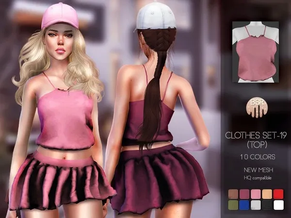 Alpha Clothes SET 19 (TOP) BD84 tr by busra - The Sims 4 Custom Content