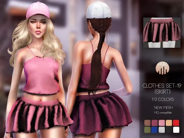 Alpha Clothes SET 19 (SKIRT) BD85 tr by busra - The Sims 4 Custom Content