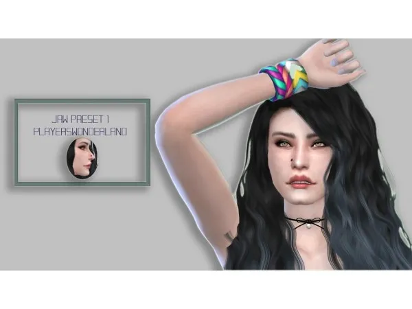Maxis Match pw creations Jaw Preset 1 - The Sims 4 Custom Content