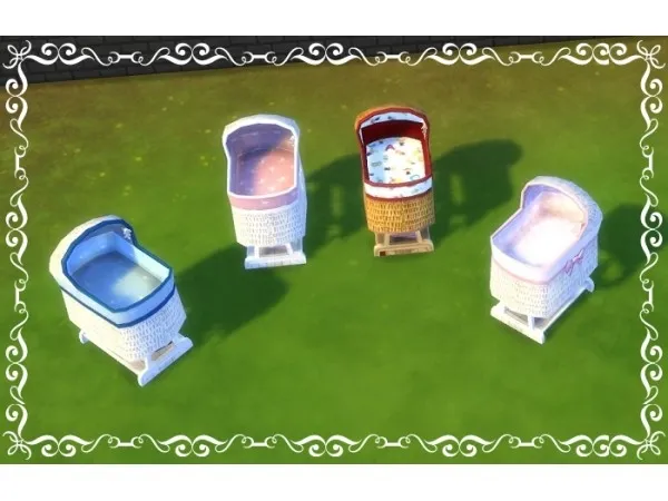 Alpha Baby Basket Bassinet Recolor Override by Birksche - The Sims 4 Custom Content