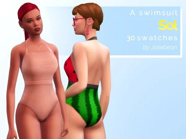 Maxis Match joliebean Sol an one piece swimsuit - The Sims 4 Custom Content