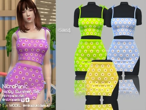 Alpha Happy Summer Set Bottom Skirt - The Sims 4 Custom Content