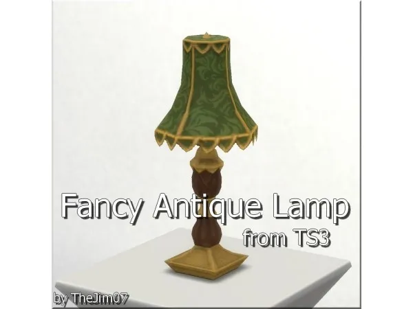 Maxis Match Fancy Antique Lamp by TheJim07 - The Sims 4 Custom Content