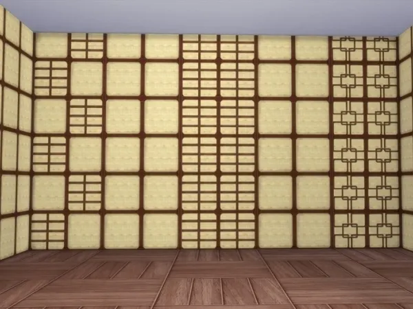 Alpha Asian Walls by AdonisPluto - The Sims 4 Custom Content