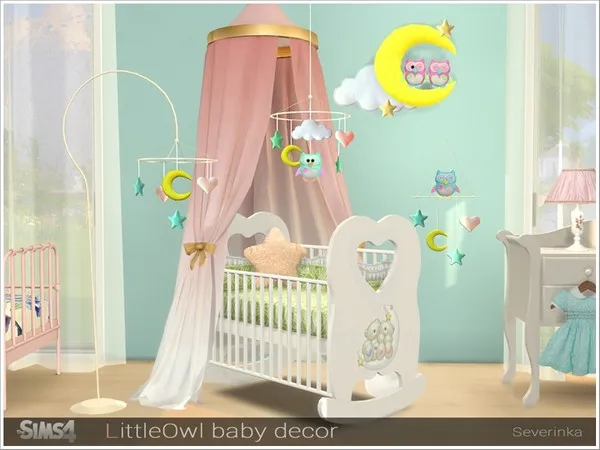 Maxis Match LittleOwl baby decor - The Sims 4 Custom Content