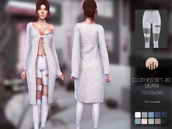 Alpha Clothes SET 20 (JEAN) BD88 tr by busra - The Sims 4 Custom Content