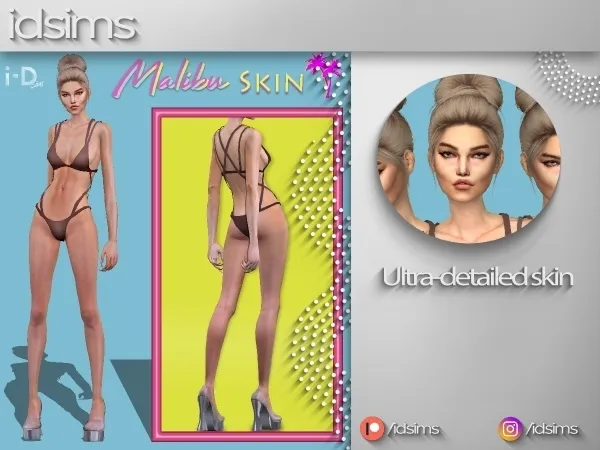 Alpha MALIBU SKIN OVERLAY - The Sims 4 Custom Content
