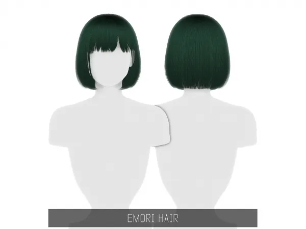 Alpha EMORI HAIR - The Sims 4 Custom Content